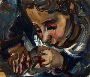 Girl Drawing / Young Girl (verso) by Pegi Nicol Macleod