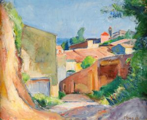 Bygata I Cagnes by Frans Berg