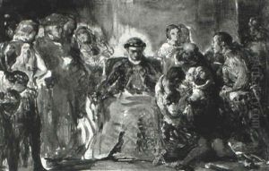 Mary Queen Of Scots With Her Court by Daniel Maclise