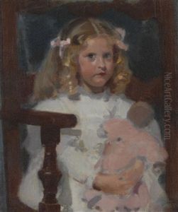 The Artist's Daughter Berthe With Her Doll, Amelia by Frederick William MacMonnies