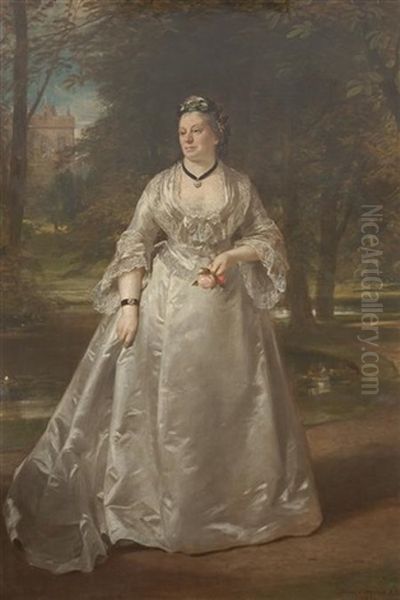 Full-length Portrait Of A Lady In The Grounds Of Culzean Castle - view 1