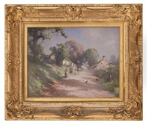 Road Through The Village by Robert Russell Macnee