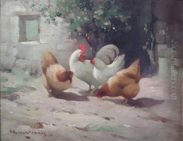 Chickens In A Farmyard - view 1