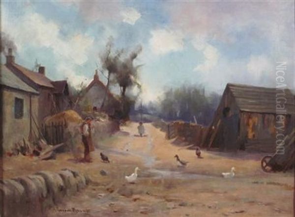 Ducks On A Village Path - view 1