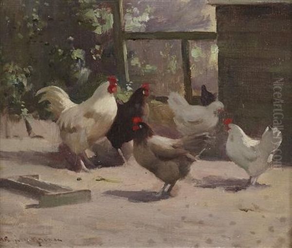Chickens In A Farm Yard - view 1