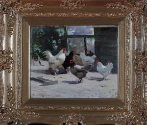 Poultry By A Shed
