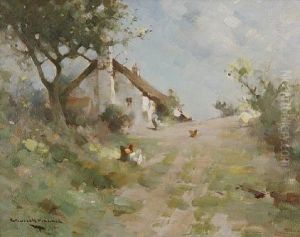 An Upland Cottage, Angus by Robert Russell Macnee