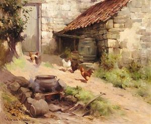 A Rural Corner In Perthshire by Robert Russell Macnee