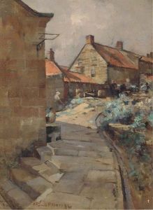 A Sunny Street by Robert Russell Macnee