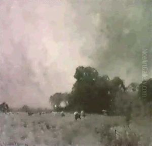 Cattle At Pasture by Robert Russell Macnee