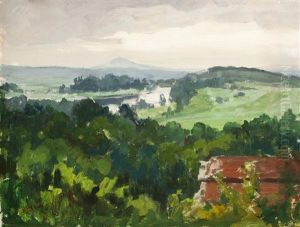 Landschaft Mit Fluss Landschaft Mit Fluss