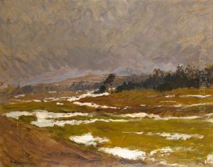 Landschaft Bei Schneeschmelze Landschaft Bei Schneeschmelze