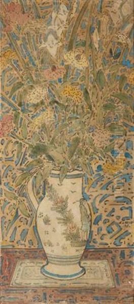 Flowers In Delft Jar - view 1