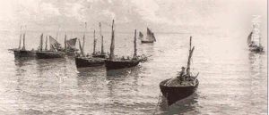 The Fleet At Anchor by John Thomas Hamilton Macullum