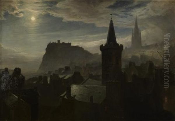 Edinburgh By Moonlight - view 1