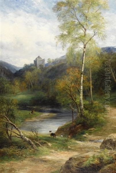 Lakeside Landscape With Castle - view 1