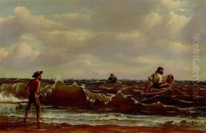 Fishing Boats Going Out To Sea by Wendell F. Macy