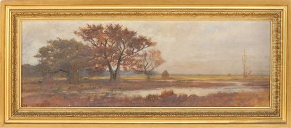 Marsh Landscape With Haystacks, Possibly Nantucket - view 1