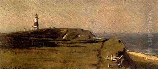 Fisherman In A Dory (+ Lighthouse Point, Insc.; 2 Works) - view 1