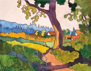 Colourful Landscape by Gyulio von Madarasz