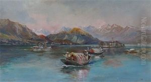 European Lake Scene by John Mcintosh Madden