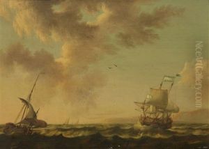 Sailing Ships On Rough Seas by Michiel Maddersteeg