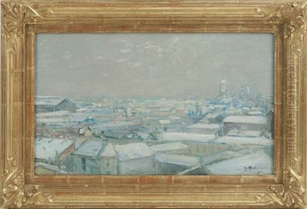 Looking Down On A City's Rooftops - view 1