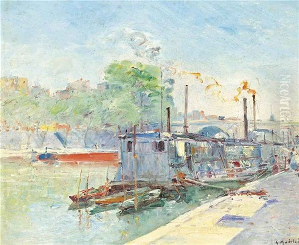 Barges On The Seine, Paris - view 1