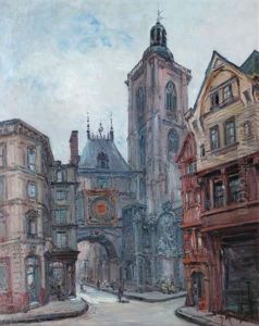 Le Gros-horloge, Rouen by Gustave Madelain