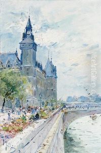 Vue De L'ile De La Cite by Gustave Madelain