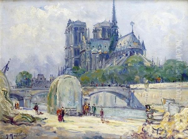 Paris, Les Quais Et Notre-dame, Vue Du Chevet - view 1
