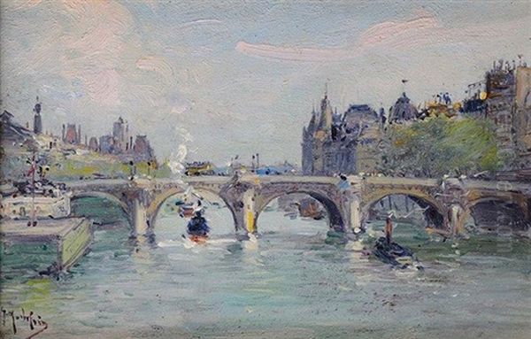 Vue De L'hotel De Ville Et Du Pont Neuf - view 1