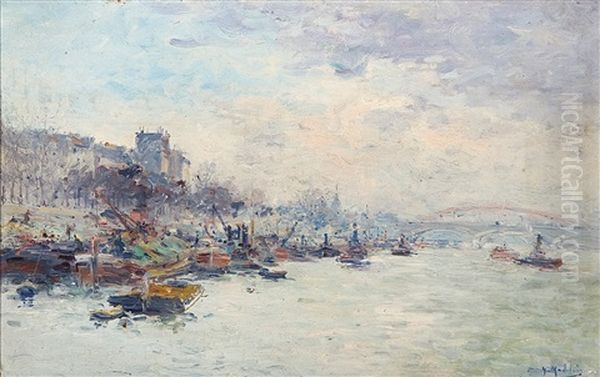 Kaj Med Batar Langs Seine, Paris - view 1