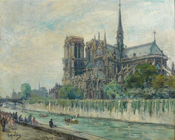 Paris, La Seine A Notre Dame - view 1