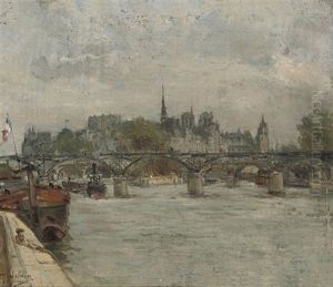 Ile De La Cite, Paris by Gustave Madelain