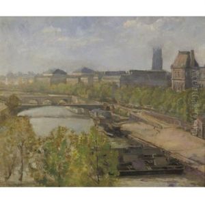 La Seine Au Pont D'arcole by Gustave Madelain