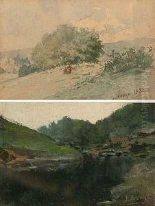 Pareja De Paisajes. by Jose Berga Boix