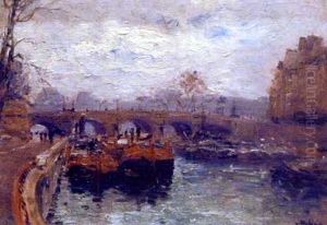 La Seine Au Pont Neuf by Gustave Madelain