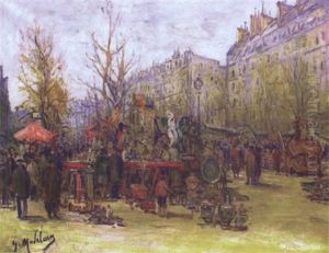 Foire A La Ferraille Boulevard Richard-lenoir by Gustave Madelain