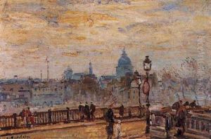 Vue D'un Pont De Paris by Gustave Madelain