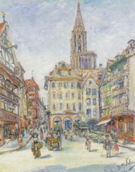 Strasbourg, Rue Animee Pres De La Cathedrale - view 1