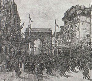 Bal De La Porte St. Martin, Le Quatorze Juillet by Gustave Madelain