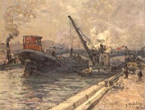 Seine-landschaft by Gustave Madelain