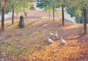 Jeune Fille Et Les Oies by Paul Madeline