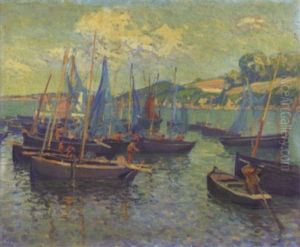 Sechage Des Filets, Douarnenez by Paul Madeline
