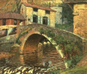 Le Pont Sur La Riviere by Paul Madeline