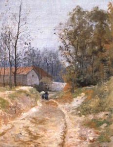 Femme Et Enfant Sur Le Chemin