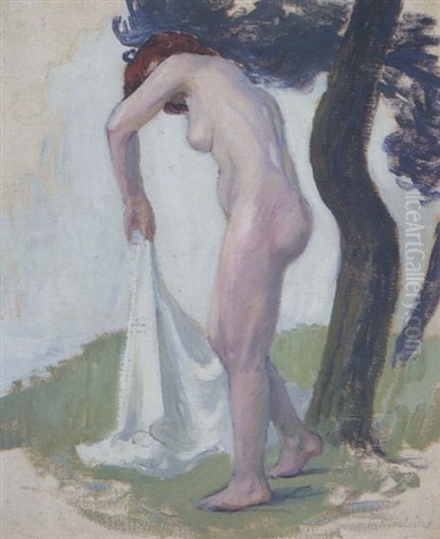 Femme Nue Au Drape - view 1