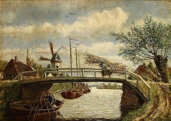 Houtsprokkelaarster Op De Brug - view 1
