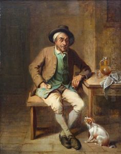 A Pipe Smoker With His Dog